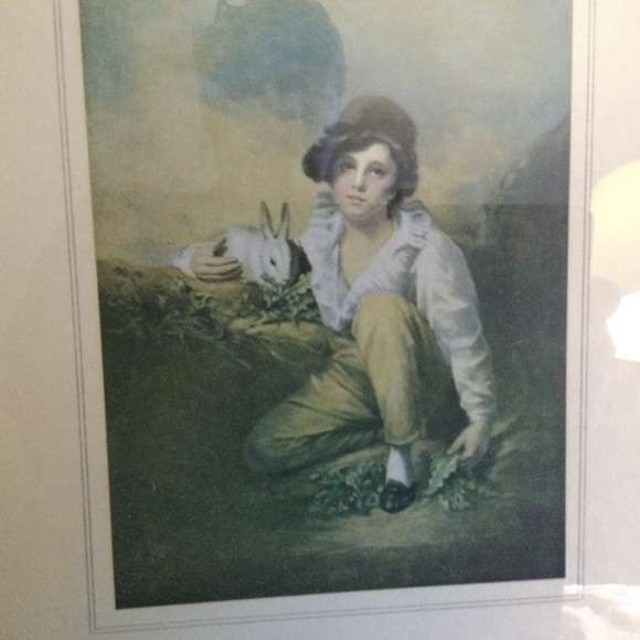 2 Vintage Framed Prints Haddon Hall England Boy With Rabbit Master Lambton - Picture 2 of 10